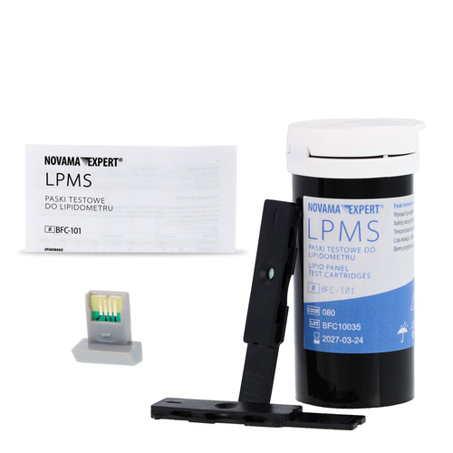 Verpackung der Teststreifen Novama Expert LPMS